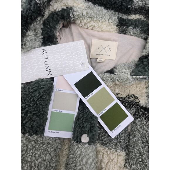 Thread & Supply 
Olive and Oyster Teddy Jacket - Picture 4 of 5